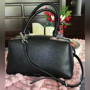 New Calvin Klein Black Satchel Bag